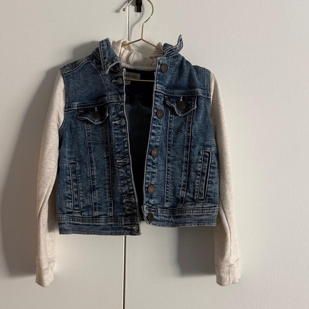 Tucker + Tate Blue Denim Jacket with Cream Sleeves